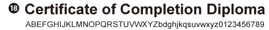 No.18　欧文書体08　(日本語は使用できません）
