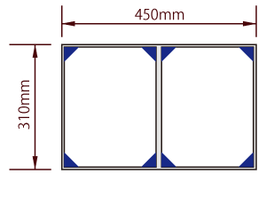 ブック型証書ケースのサイズ